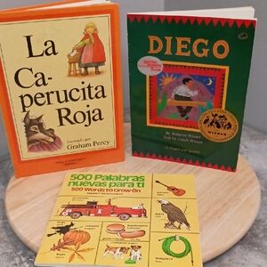 3pc Childrens Bilingual Book Bundle English/Spanish Reading Espanol Libros Read